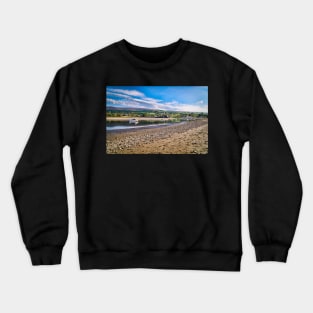 River Boat - Landscape Scenery - Newport Beach, Pembrokeshire Crewneck Sweatshirt